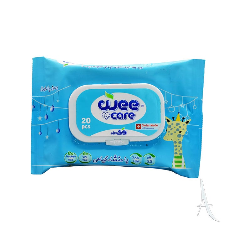 دستمال مرطوب کودک وی کر حاوی روغن پنبه دانه و عصاره جو